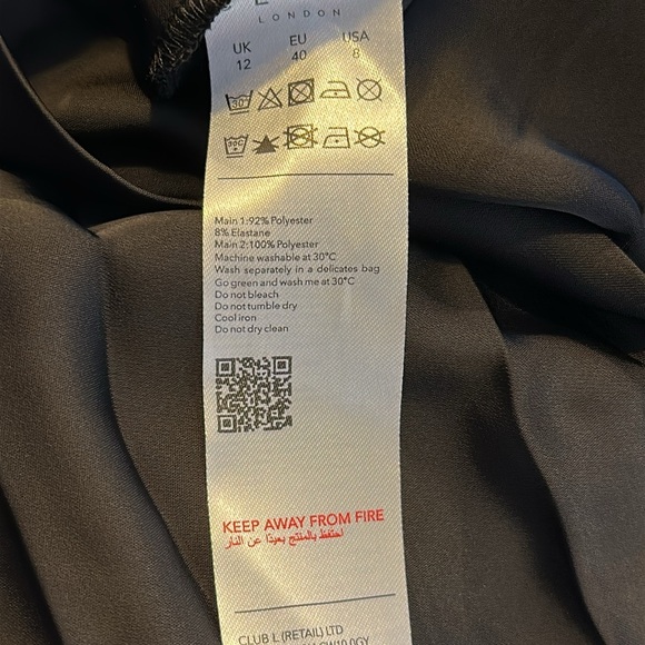 Club L London Elegant Black Boat-Neck Pleated Maxi Dress NWT - Picture 14 of 14